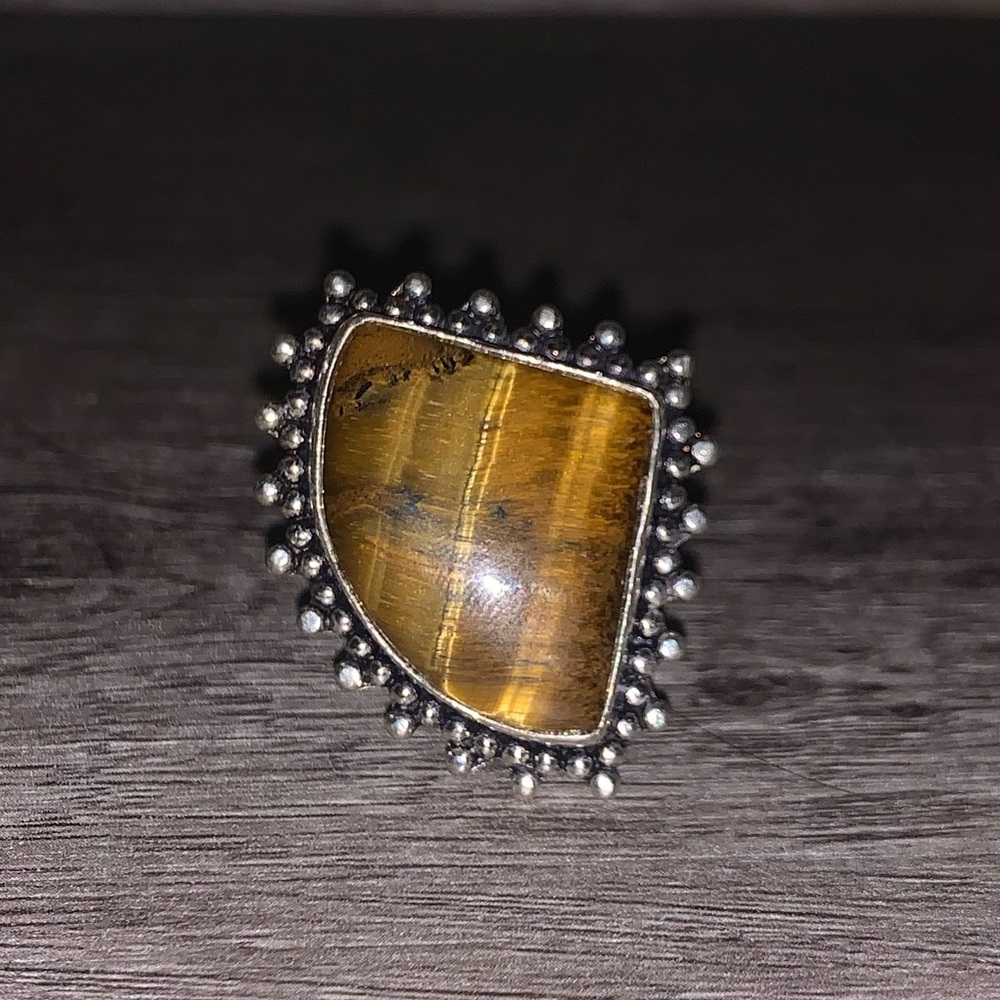 Tiger’s Eye Adjustable Ring